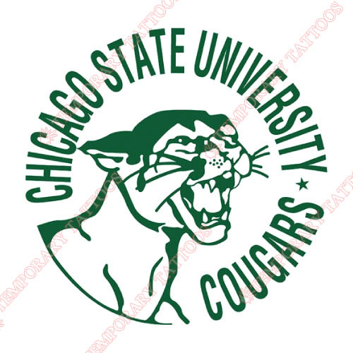 Chicago State Cougars Customize Temporary Tattoos Stickers NO.4139